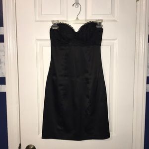Black strapless dress